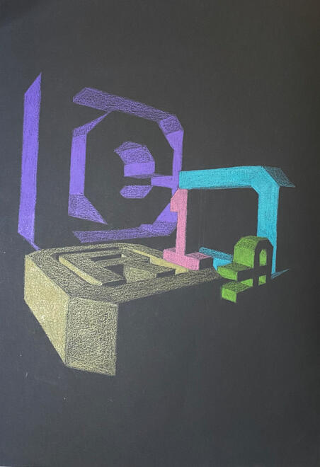 Perspective Sympols in Color Pencil